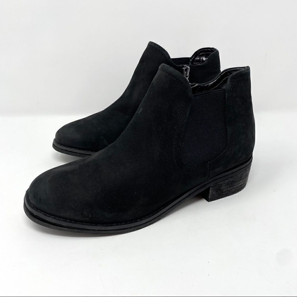 Blondo Black Nubuck Leather Ankle Booties 8.5